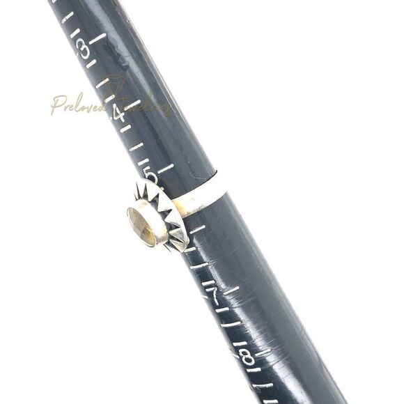 Sterling Silver 925 Yellow Stone Ring - Picture 8 of 8